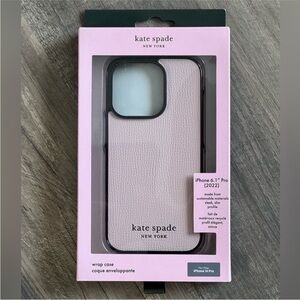 Kate Spade Defensive Hardshell Wrap Case IPhone 14 Pro Pink New!